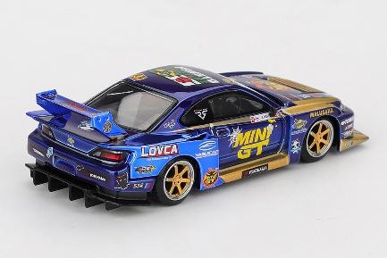 【2026年5月以降発売予定】 MINI GT MGT01185-R 1/64 Nissan シルビア(S15) LB-Super Silhouette #555 2025 Formula Drift ハロウィンスペシャル Team MINI GT Liberty Walk(右ハンドル)
