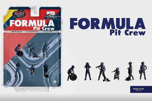 【2026年5月以降発売予定】 American Diorama AD-2442 1/64 フォーミュラ ピットクルー フィギュア チームブルー