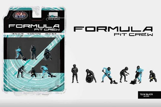 【2026年5月以降発売予定】 American Diorama AD-2444 1/64 フォーミュラ ピットクルー フィギュア チームブラック