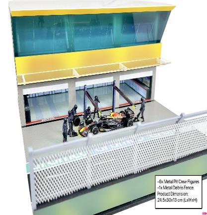 【2026年5月以降発売予定】 American Diorama AD-2446 1/64 グランプリ パドック ジオラマ チームブルー ※フィギュア付き