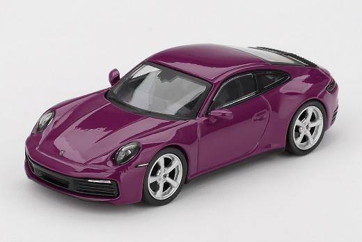 【2026年7月以降発売予定】 MINI GT MGTS0021 1/64 ポルシェ 911(992.1) ルビーストーンレッド セット(左ハンドル)