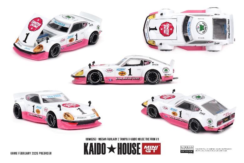 【2026年7月以降発売予定】 MINI GT KHMG263 1/64 Nissan フェアレディ Z TAMIYA x KAIDO HOUSE "マイティフロッグ" V1(右ハンドル)