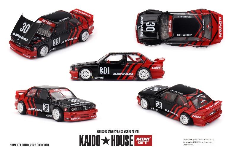 【2026年7月以降発売予定】 MINI GT KHMG266 1/64 BMW M3 Kaido Works ADVAN(左ハンドル)