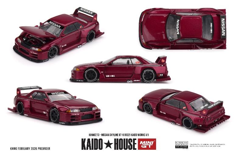 【2026年7月以降発売予定】 MINI GT KHMG273 1/64 Nissan スカイライン GT-R R32 KAIDO WORKS V1(右ハンドル)