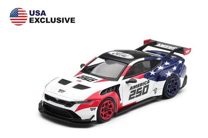 【2026年6月以降発売予定】 MINI GT MGT01301-BL 1/64 フォード マスタング GTD アメリカ建国250周年(左ハンドル) 北米限定