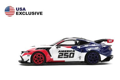 【2026年6月以降発売予定】 MINI GT MGT01301-BL 1/64 フォード マスタング GTD アメリカ建国250周年(左ハンドル) 北米限定