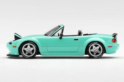 【2026年10月以降発売予定】 MINI GT MGT01249-L 1/64 Pandem マツダ MX-5 (NA) ミントグリーン(左ハンドル)