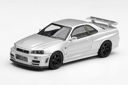 【2026年12月発売予定】 MINI GT MGT01329-R 1/64 Nissan NISMO R34GT-R Z-tune シルバー (右ハンドル)