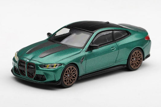 【2026年10月発売予定】 MINI GT MGT01328-L 1/64 BMW M4 CS フローズンアイル オブ マン グリーンメタリック (左ハンドル)
