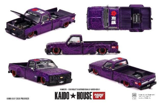 【2027年1月以降発売予定】 MINI GT KHMG291 1/64 Chevrolet Silverado Dually KAIDO Koi V1 (Left Hand Drive)