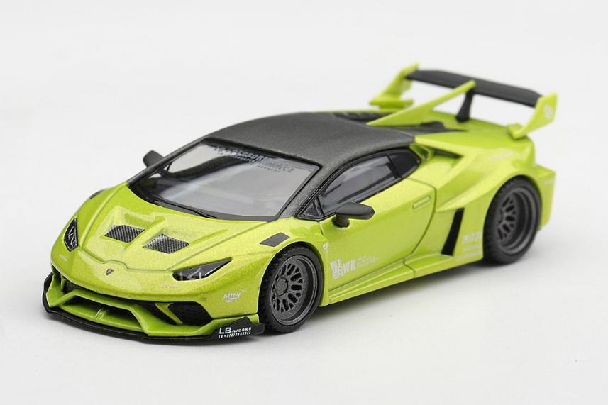 【2027年2月以降発売予定】 MINI GT MGT01377-L 1/64 Lamborghini Huracán LB★WORKS Lime Metallic LHD