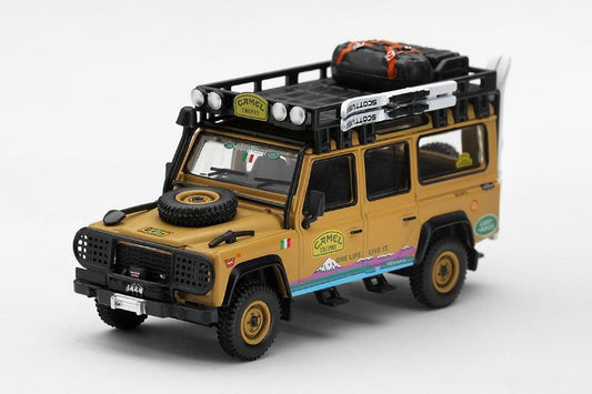 【2027年3月以降発売予定】 MINI GT MGT01380-L 1/64 Land Rover Defender 110 1998 Camel Trophy Tierra del Fuego CT.24 Italy LHD