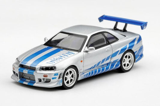 【2027年1月以降発売予定】 MINI GT MGT01252-BL 1/64 Nissan Skyline GT-R C-West "2 Fast 2 Furious" Brian O'Conner Blister Packaging