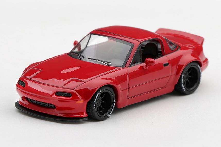 【2027年5月以降発売予定】 MINI GT MGT01421-L 1/64 Pandem Mazda MX-5 (NA) Classic Red LHD