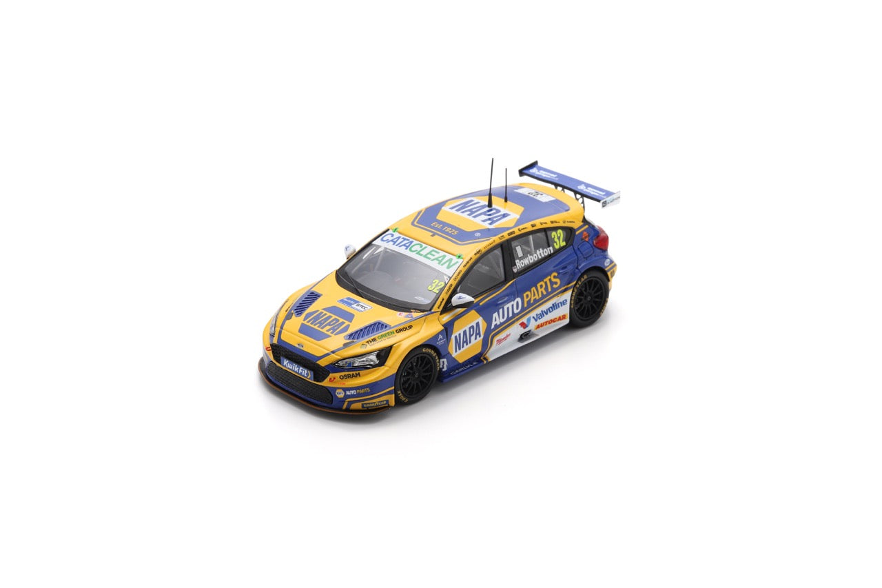 Spark UK029 1/43 NAPA Racing UK No.32 Ford Focus BTCC - Snetterton Race 2 Winner 2025 Daniel Rowbottom