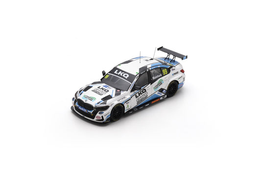 Spark UK034 1/43 LKQ Euro Car Parts with WSR No. 99 BMW 330i BTCC - Brands Hatch Indy Race 3 Winner 2025 Charles Rainford