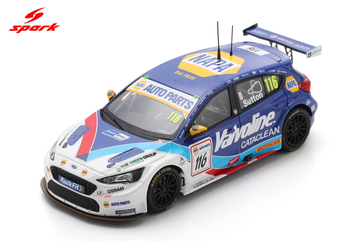Spark UK048 1/43 NAPA Racing UK No.116 Ford Focus BTCC 2025 – Silverstone Ashley Sutton