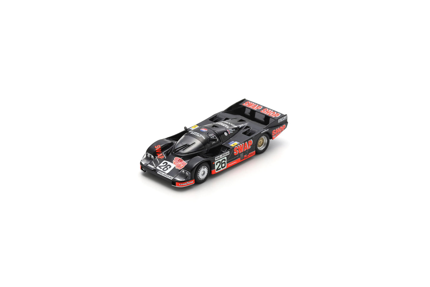 【2025年1月発売予定】 Spark Y319 1/64 Porsche 956 No.26 2nd Le Mans 24H 1984 J. Rondeau - J. Paul Jr - P. Henn