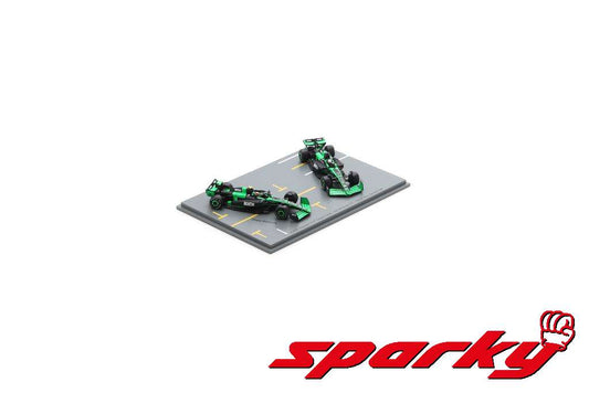 Spark Y417 1/64 Stake F1 Team Kick Sauber C44 No.24 & No.77 Abu Dhabi GP 2024 Valtteri Bottas & Zhou Guanyu