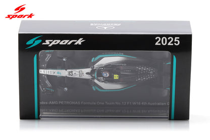 Spark Y421 1/64 Mercedes W16 No.12 Mercedes-AMG PETRONAS Formula One Team 4th Australian GP 2025 Kimi Antonelli
