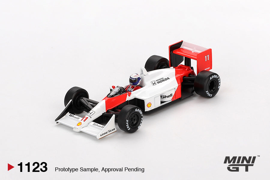 【2025年12月以降発売予定】 MINI GT MGT01123-L 1/64 マクラーレン MP4/4 日本グランプリ 1988 2位入賞車 #11 アラン・プロスト