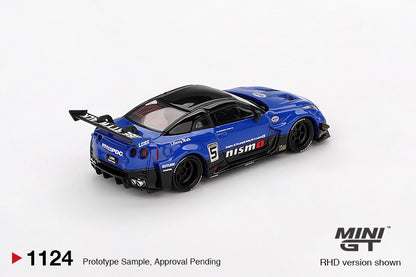 【2025年12月以降発売予定】 MINI GT MGT01124-R 1/64 LB-Silhouette WORKS GT Nissan 35GT-RR バージョン2 ブルー(右ハンドル)