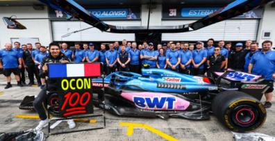 Spark S8543 1/43 Alpine A522 No.31 BWT Alpine F1 Team 5th Austrian GP 2022 - 100th Race Esteban Ocon