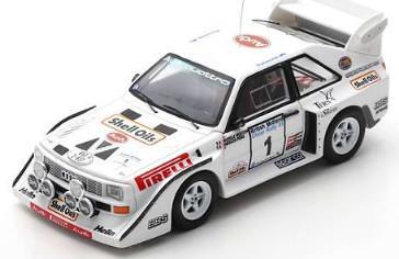 Spark S7898 1/43 Audi S1 Quattro No.1 British Ulster Rally 1985 M. Mouton - F. Pons