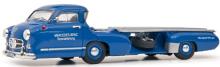 Schuco 450253800 1/43 Mercedes Benz Race Transporter blue