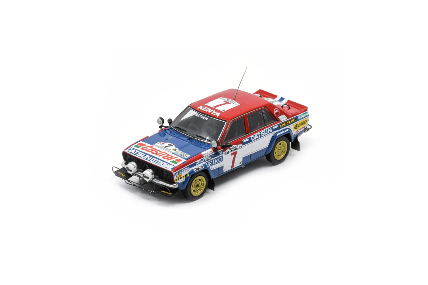 Spark S7771 1/43 Datsun Violet GT No.7 Winner Rally Safari 1981S. Mehta - M. Doughty