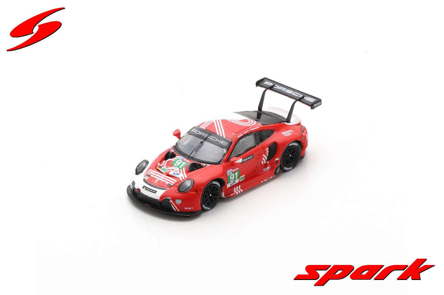 Spark 87S158 1/87 Porsche 911 RSR-19 No.91 Porsche GT Team 1st Hyperpole LMGTE Pro class  24H Le Mans 2020   G. Bruni - R. Lietz - F. Makowiecki