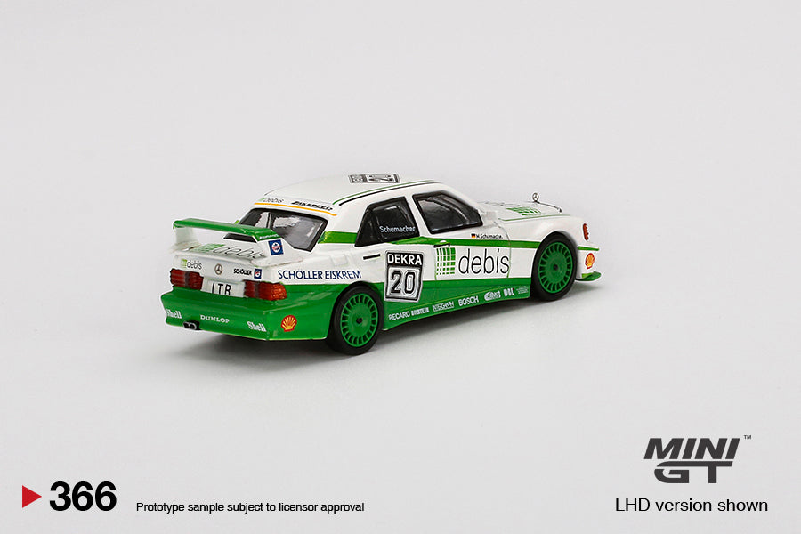 MINI GT MGT00366-L 1/64 メルセデス ベンツ 190E 2.5-16 エボリューション II DTM 1991 #20 M.Schumacher Zakspeed(左ハンドル)