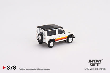 MINI GT MGT00378-R 1/64 ランドローバー ディフェンダー 90 ワゴン ホワイト(右ハンドル)