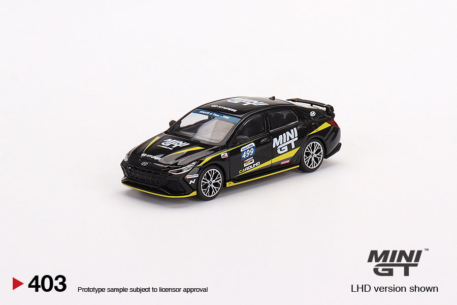 MINI GT MGT00403-L 1/64 Hyundai エラントラ N Hyundai N-Festival #499 Caround Racing (左ハンドル)