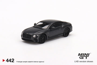 MINI GT MGT00442-L 1/64 ベントレー コンチネンタル GT スピード 2022 アンスラサイト サテン(左ハンドル)