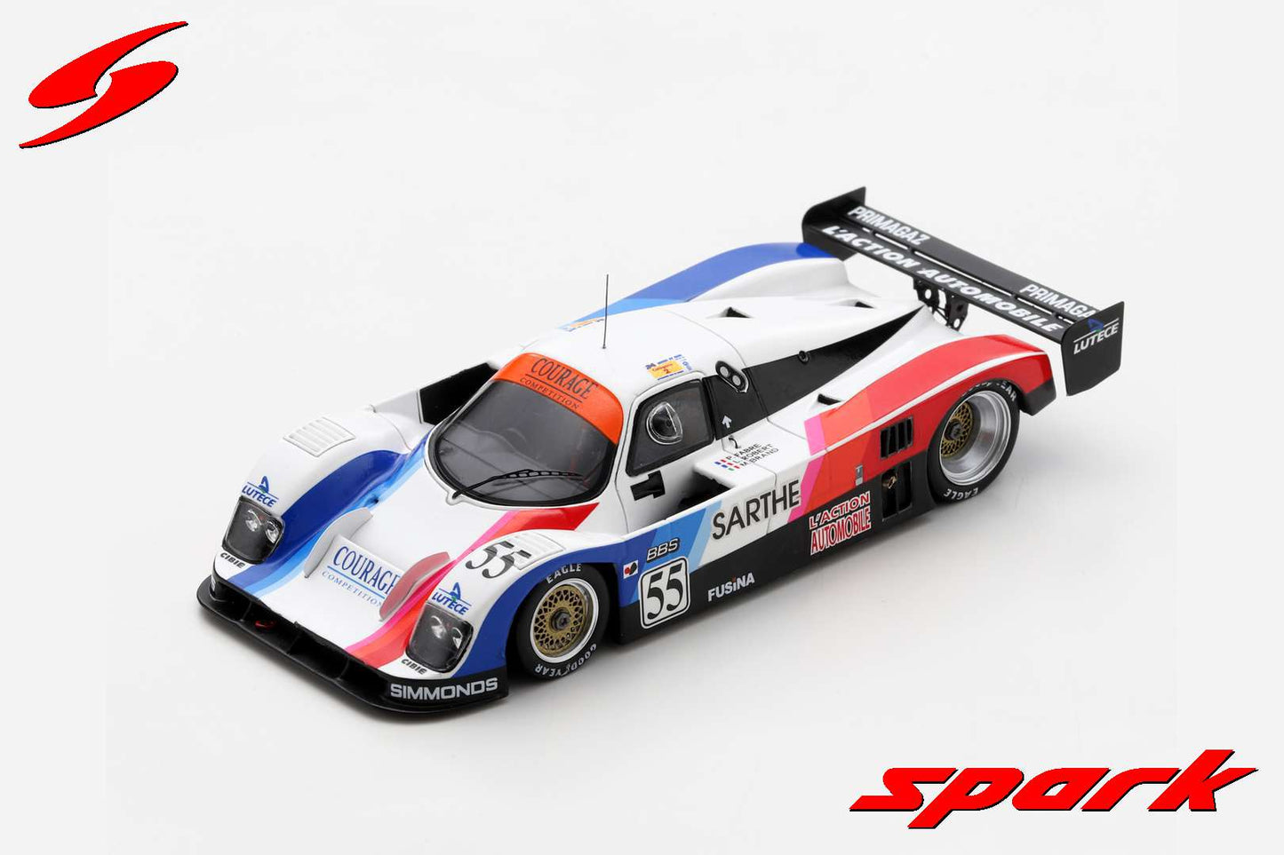 Spark S3541 1/43 Cougar C28LM No.55 24H Le Mans 1992 L. Robert - P. Fabre - M. Brand