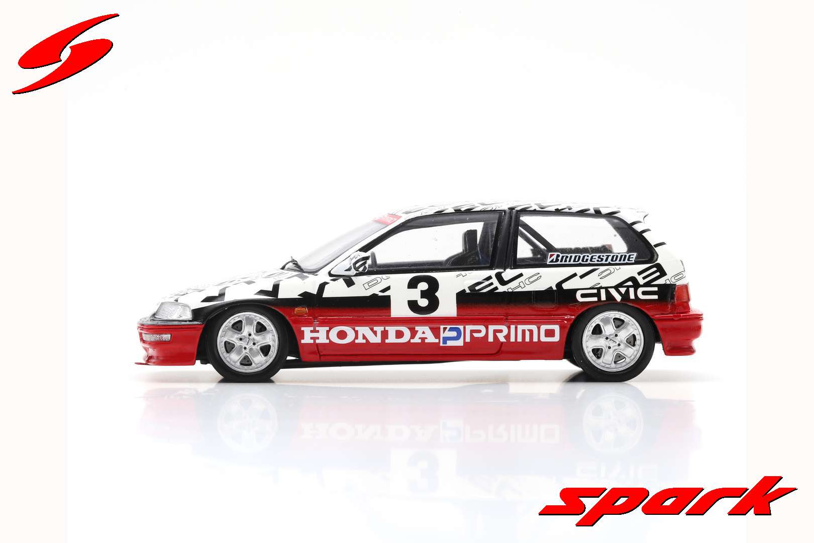 Spark S5459 1/43 Honda Civic EF9 No.3 Group N Suzuka Circuit Test 