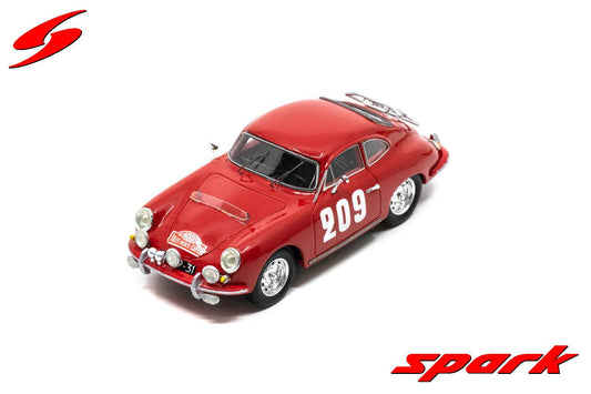 Spark S6142 1/43 Porsche 356B  No.209 Rally Monte Carlo 1962 R. Dooijes - R. Slotemaker