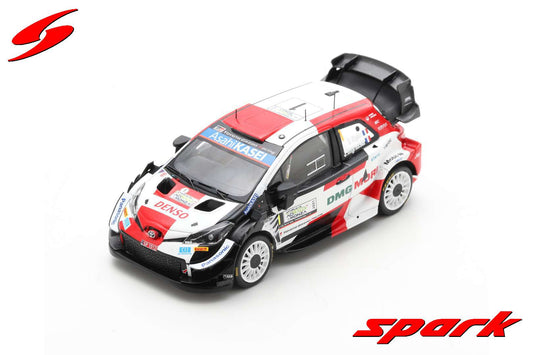 Spark S6595 1/43 TOYOTA Yaris WRC No.1 Winner Rally Monza 2021 WRC Manufacturer Champions 2021 Sébastien Ogier - Julien Ingrassia   With figurines and flags