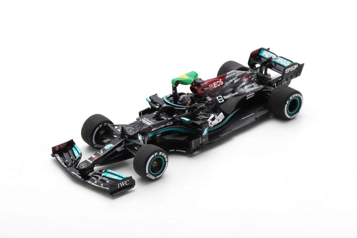 Spark S7710 1/43 MERCEDES-AMG PETRONAS FORMULA ONE TEAM NO.44 F1 W12 E PERFORMANCE WINNER BRAZILIAN GP 2021 LEWIS HAMILTON