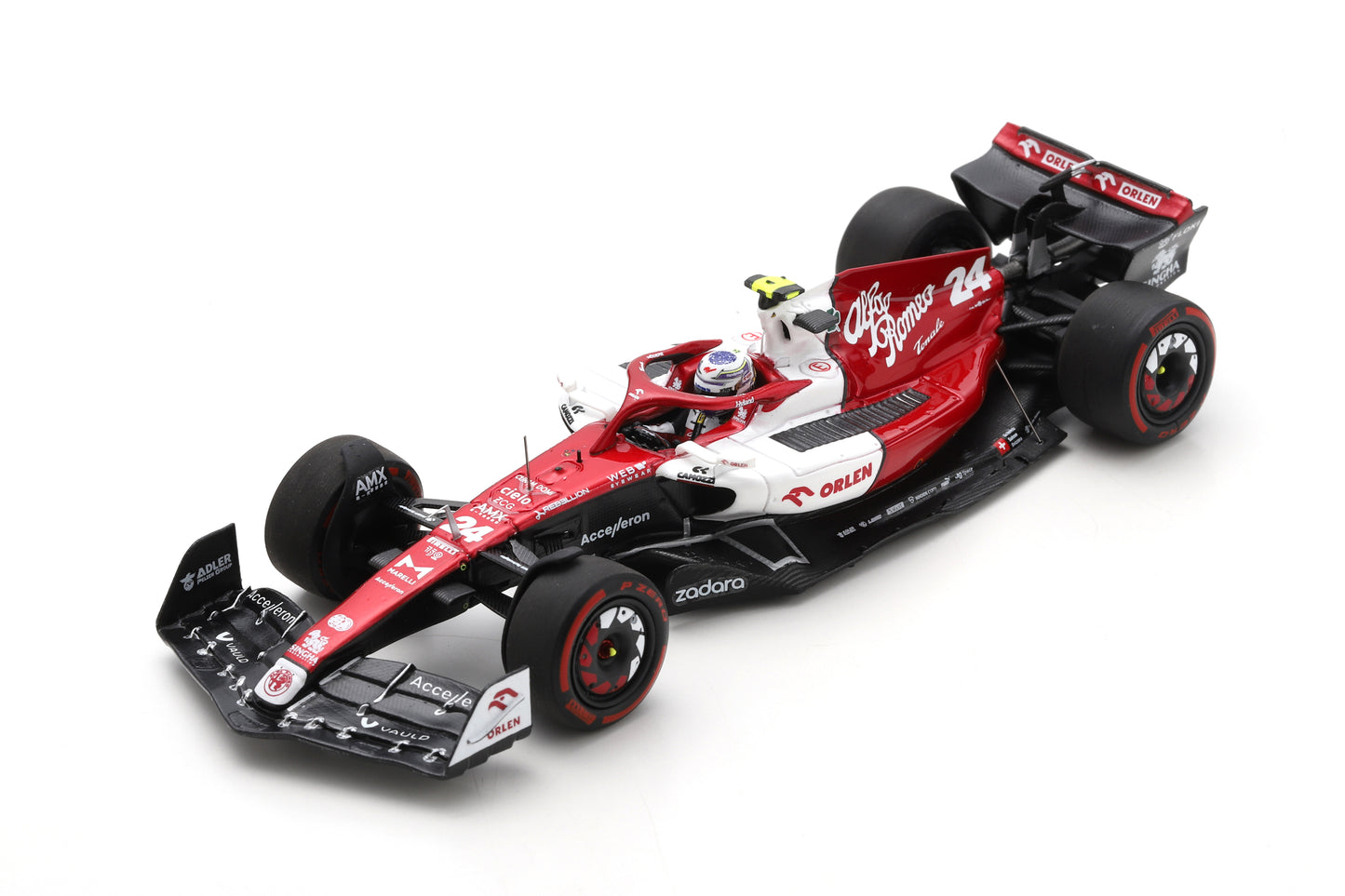 Spark S8518 1/43 Alfa Romeo F1 Team ORLEN C42 No.24 Alfa Romeo F1 Team ORLEN 10th Bahrain GP 2022   Zhou GuanYu