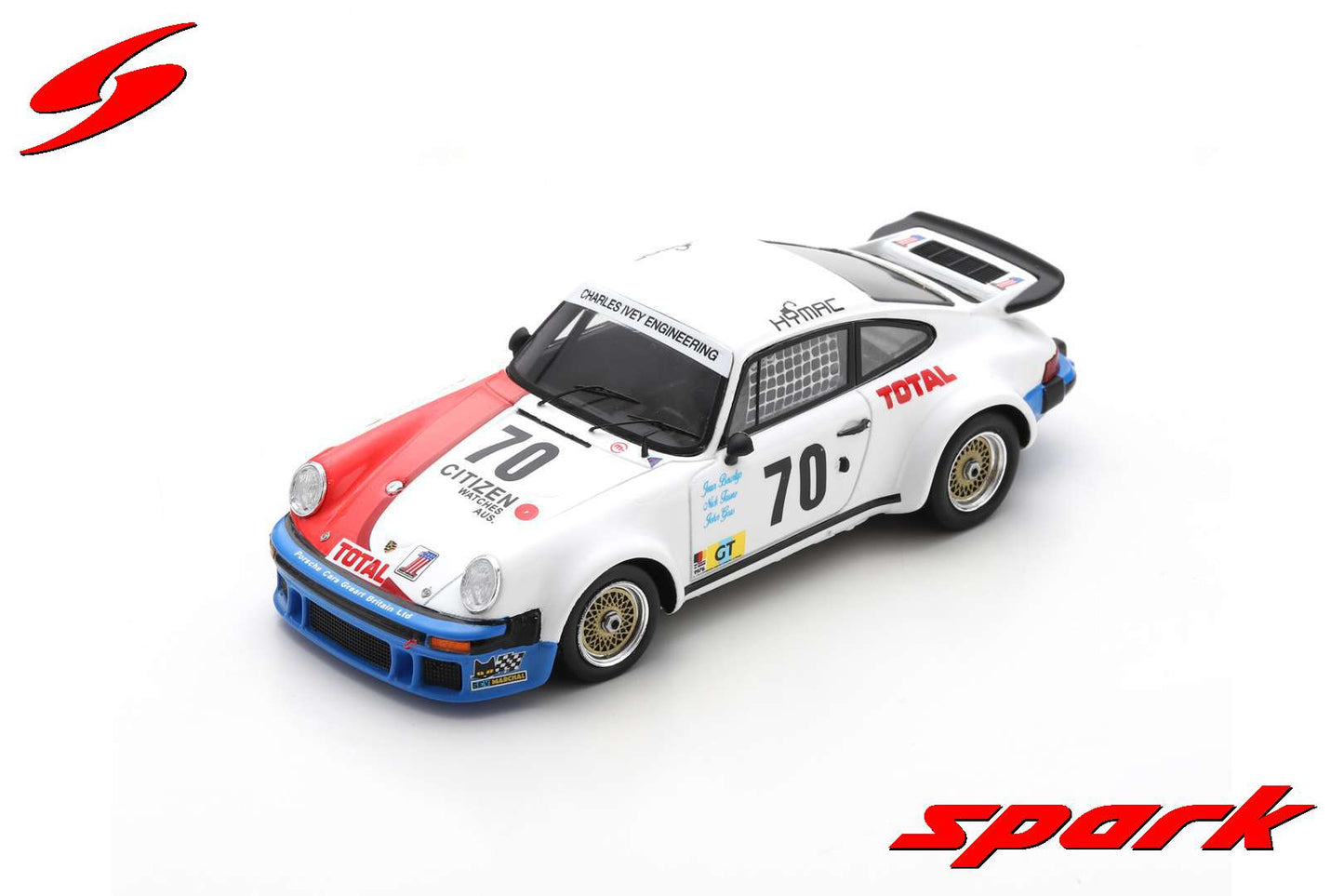 Spark S9822 1/43 Porsche 934 No.70 24H Le Mans 1976 "Beurlys" - N. Faure - J. Goss