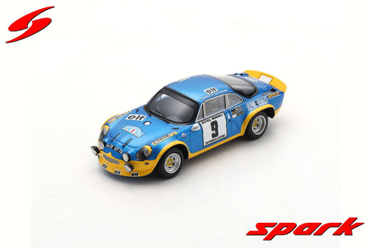 Spark SF228 1/43 Alpine A110 Turbo No.9 Vainqueur Critérium des Cévennes 1972 J-L. Thérier - M. Callewaert